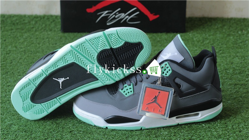 Authentic Air Jordan IV 4 Green Glow